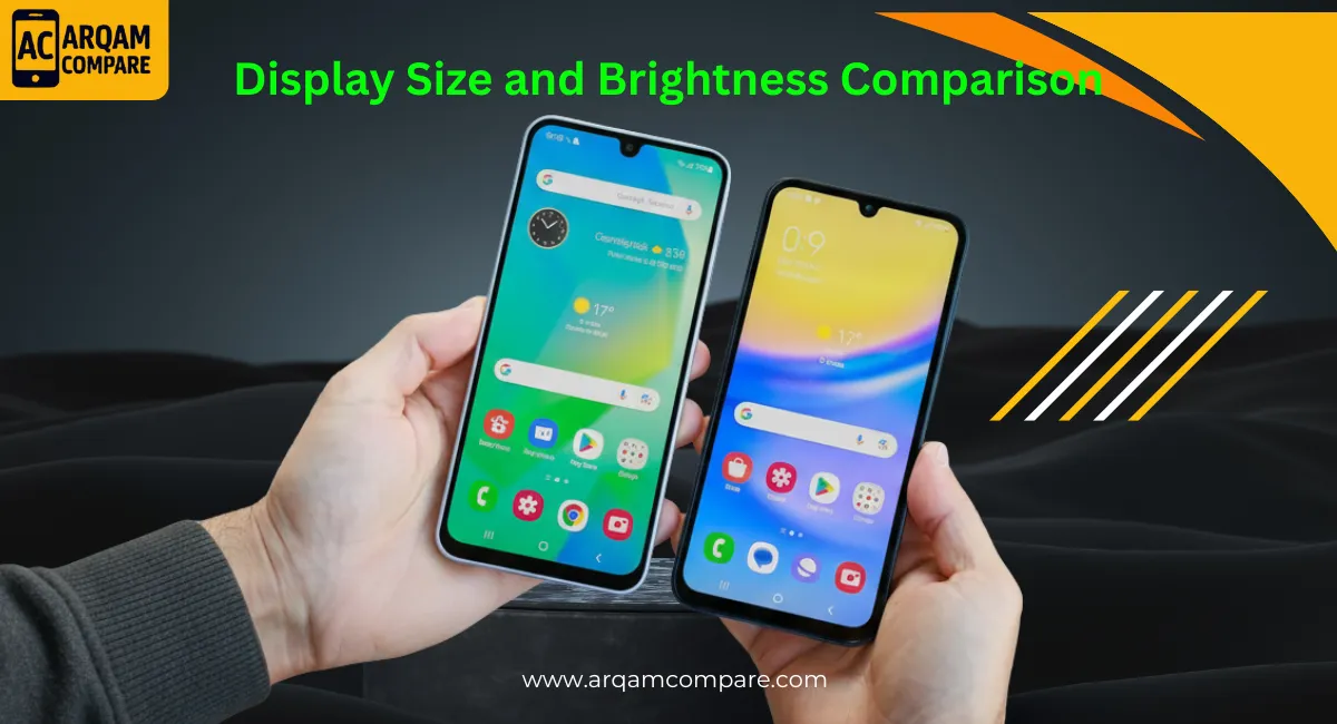 Samsung Galaxy A16 5G vs A15 5G display size comparison